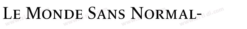 Le Monde Sans Normal字体转换